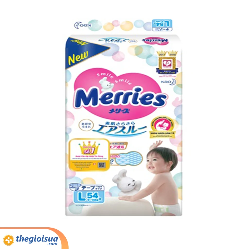 Tã dán Merries size L 54 miếng