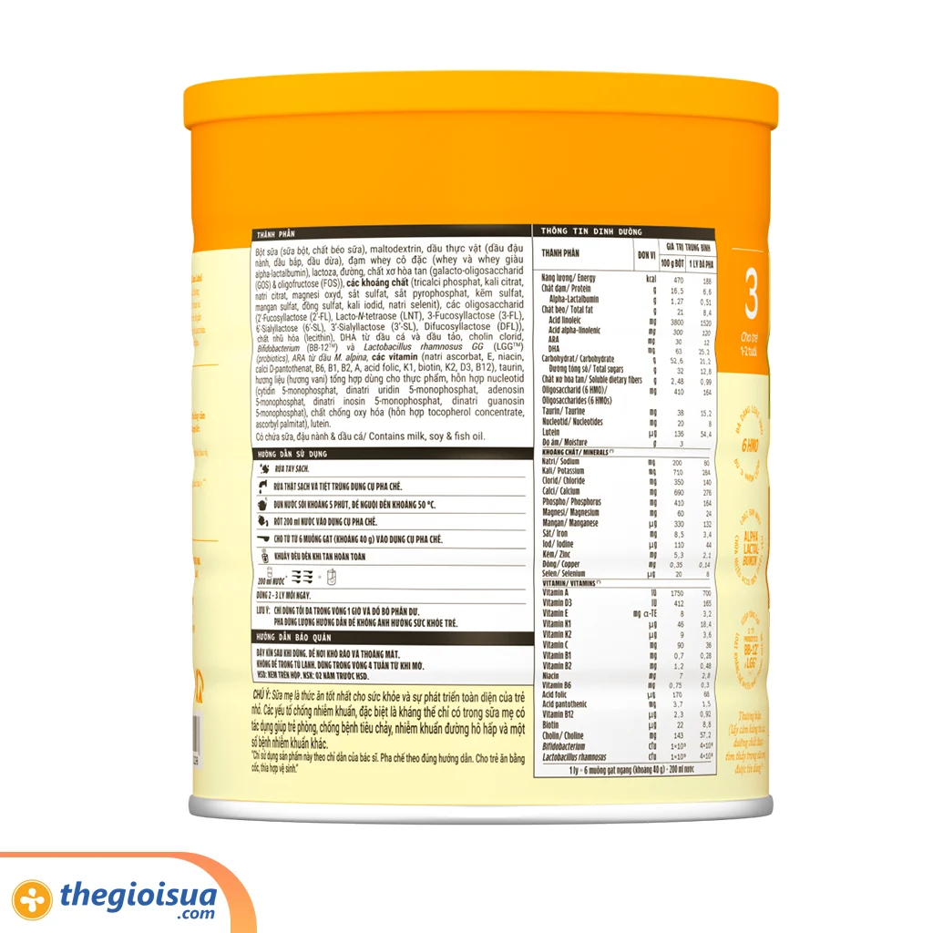 Sữa bột Optimum Gold 3 1450g mẫu mới