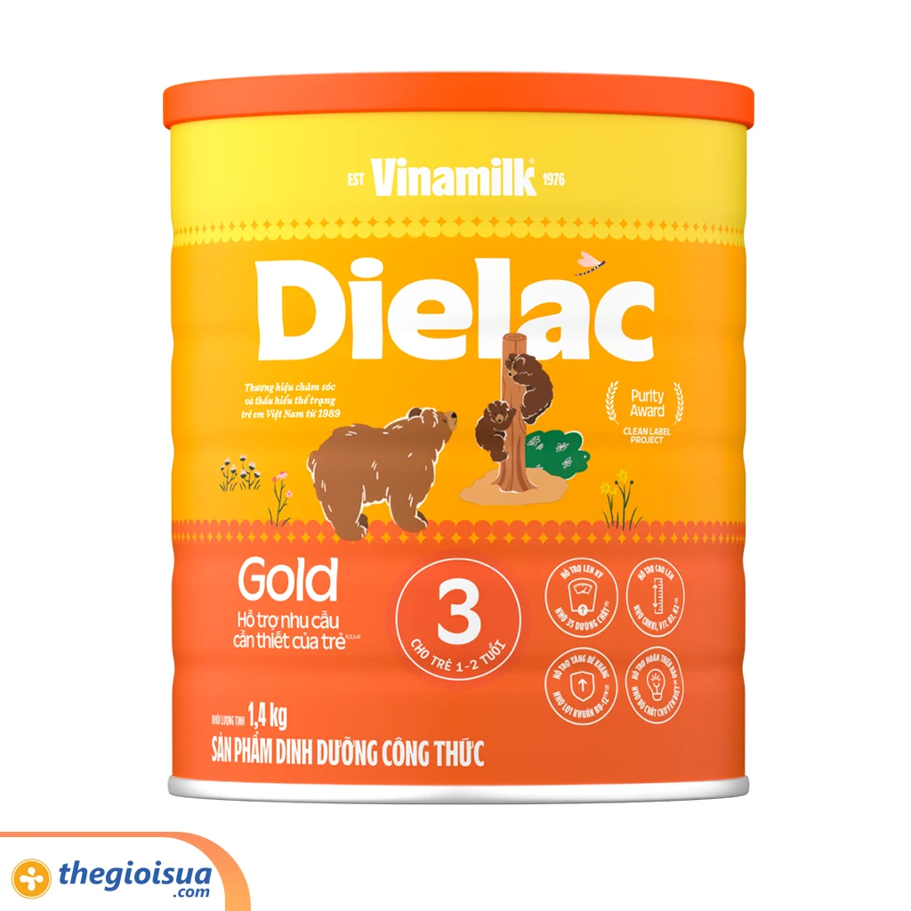 Sữa Bột Dielac Gold 3 HT 1400g mẫu mới