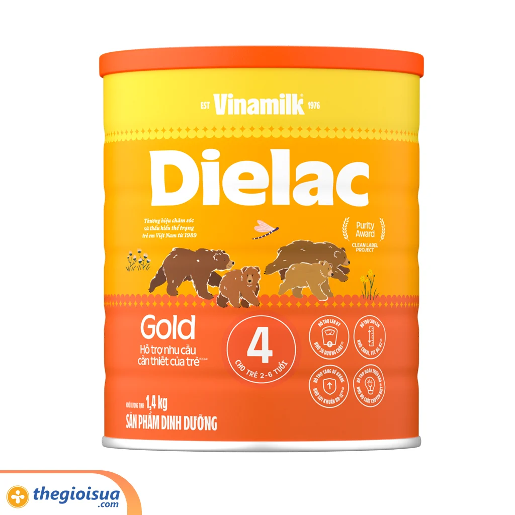 Sữa Bột Dielac Gold 4 HT 1400g mẫu mới