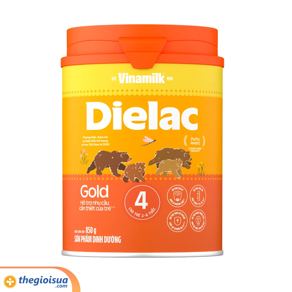 Sữa Bột Dielac Gold 4 HT 850g mẫu mới