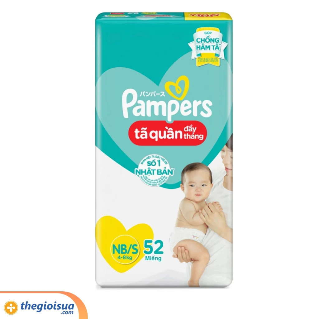 Pampers Tã quần size S 52 miếng