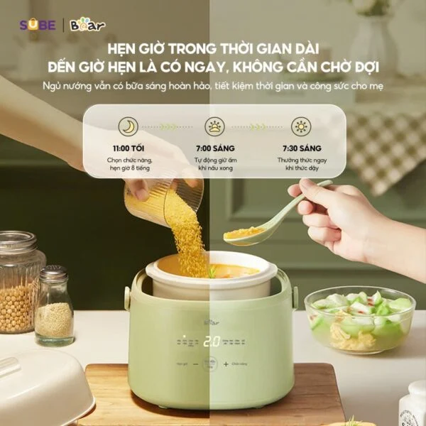 Nồi nấu chậm 1.0L Bear SC-4H10E