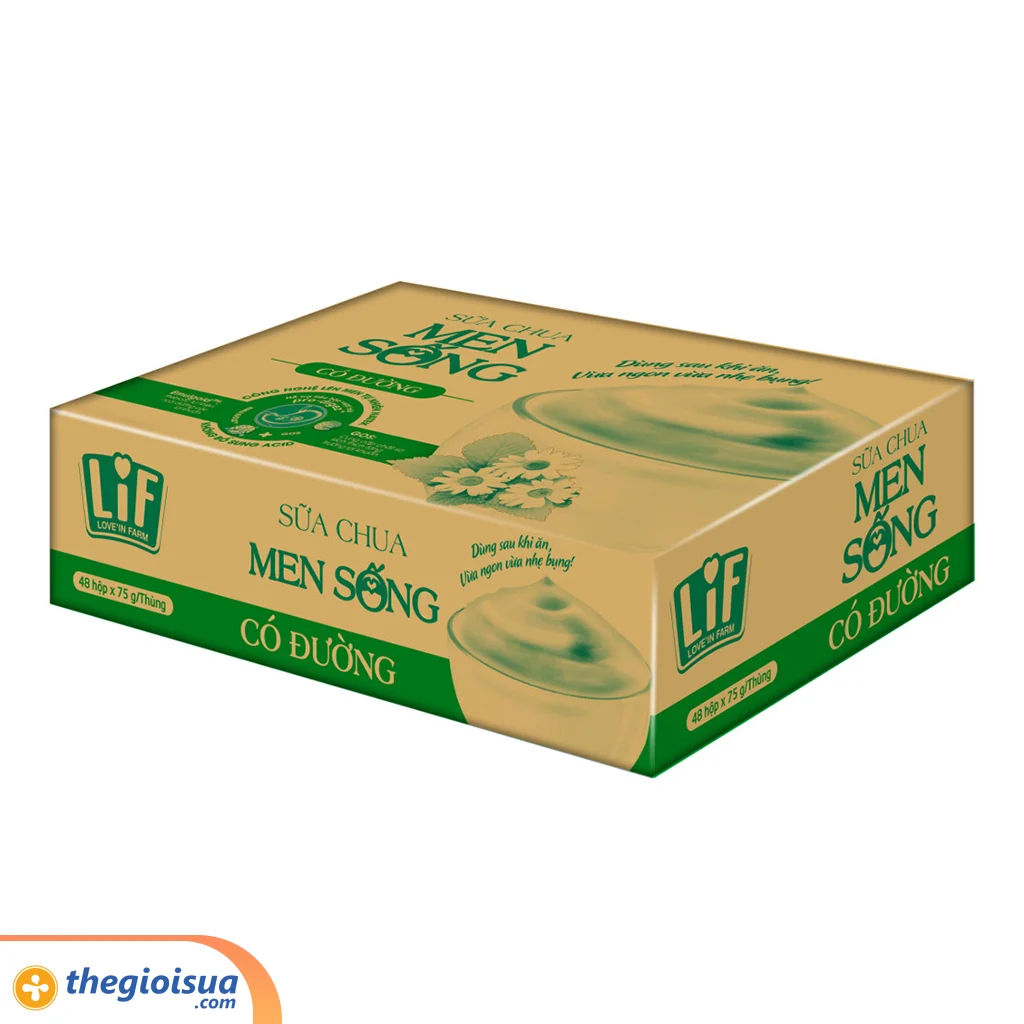 Sữa chua LIF men sống có đường 75g