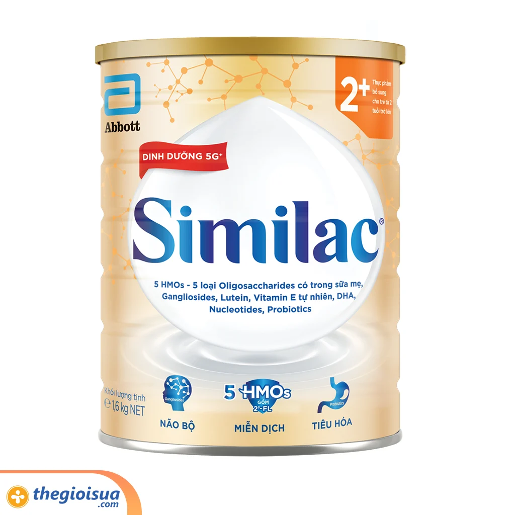 Sữa bột Similac 2+ (Gangliosides) 1.6kg từ 2 tuổi trở lên