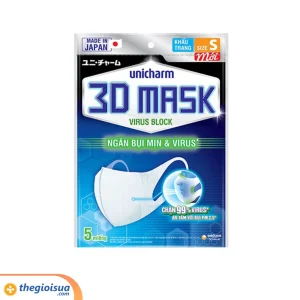 Khẩu trang Unicharm 3D Mask ngăn Virus 05 – size S