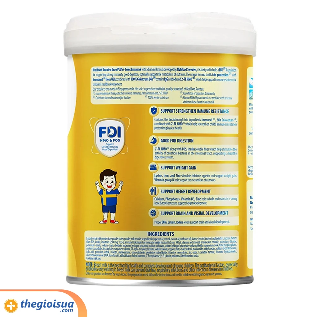 Sữa bột công thức GrowPlus+ Colos Immunel 1+ (1-2tuổi) 800g