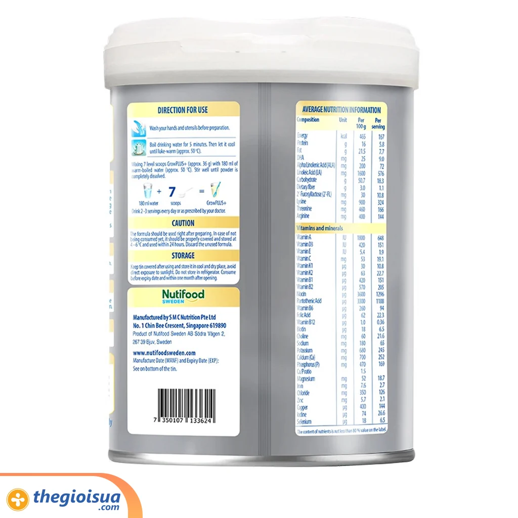Sữa bột công thức GrowPlus+ Height Boosting 1+ (1-2tuổi) 800g