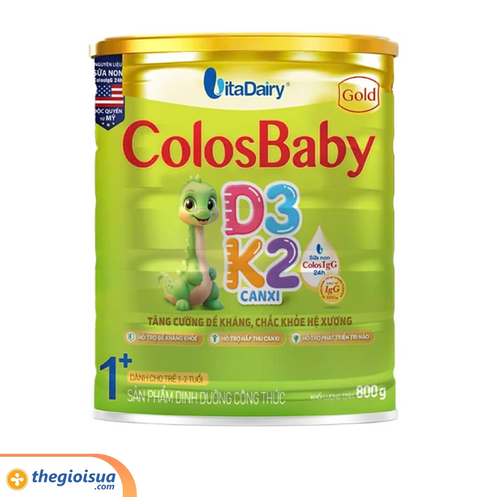 Sữa bột dinh dưỡng công thức ColosBaby Gold D3K2 1+ 800g