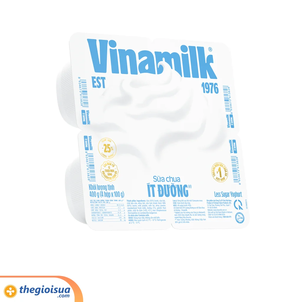 Sữa chua Vinamilk ít đường 100g