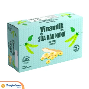 Sữa đậu nành cao Canxi Vinamilk ít đường hộp 180ml