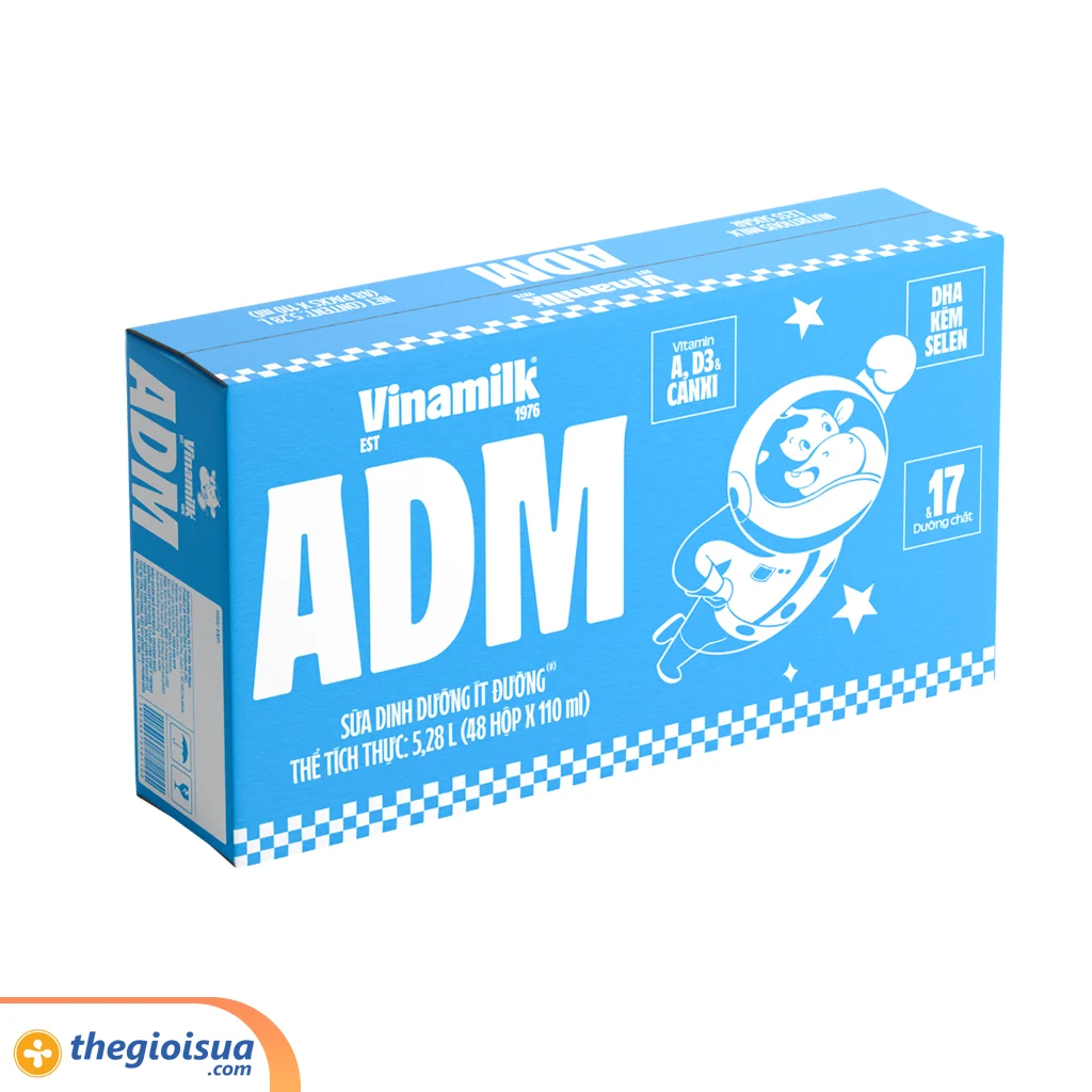 Sữa dinh dưỡng ít đường Vinamilk ADM 110ml