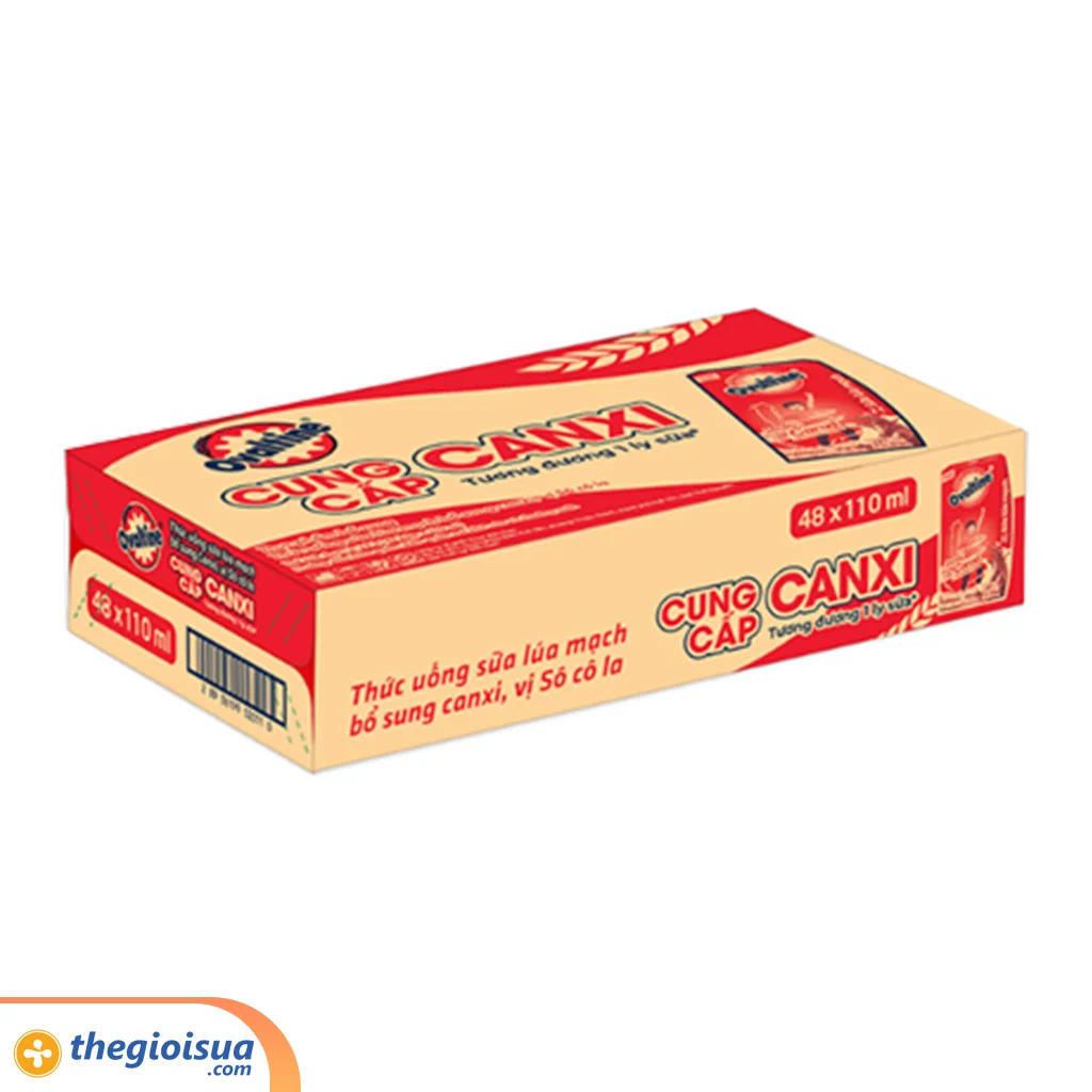 Sữa Ovaltine lúa mạch x2 canxi socola 110ml