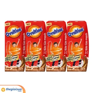 Sữa Ovaltine lúa mạch x2 Canxi Socola 180ml