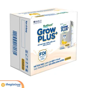 Sữa Pha Sẵn GrowPlus+ Vị chuối sữa Hộp 110ml
