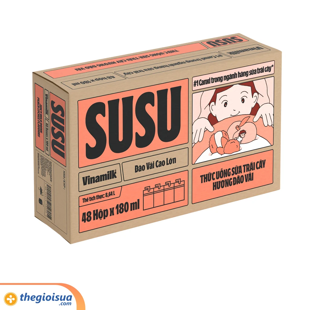 Sữa trái cây Hương Đào Vải Vinamilk Susu 110ml