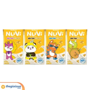Sữa Tươi NUVI có thạch vị Chuối hộp 100ml