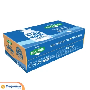 Sữa Tươi tiệt trùng Nutimilk tươi sạch ít đường 180ml