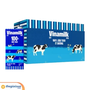 Sữa tươi tiệt trùng Vinamilk 100% ít đường 1L
