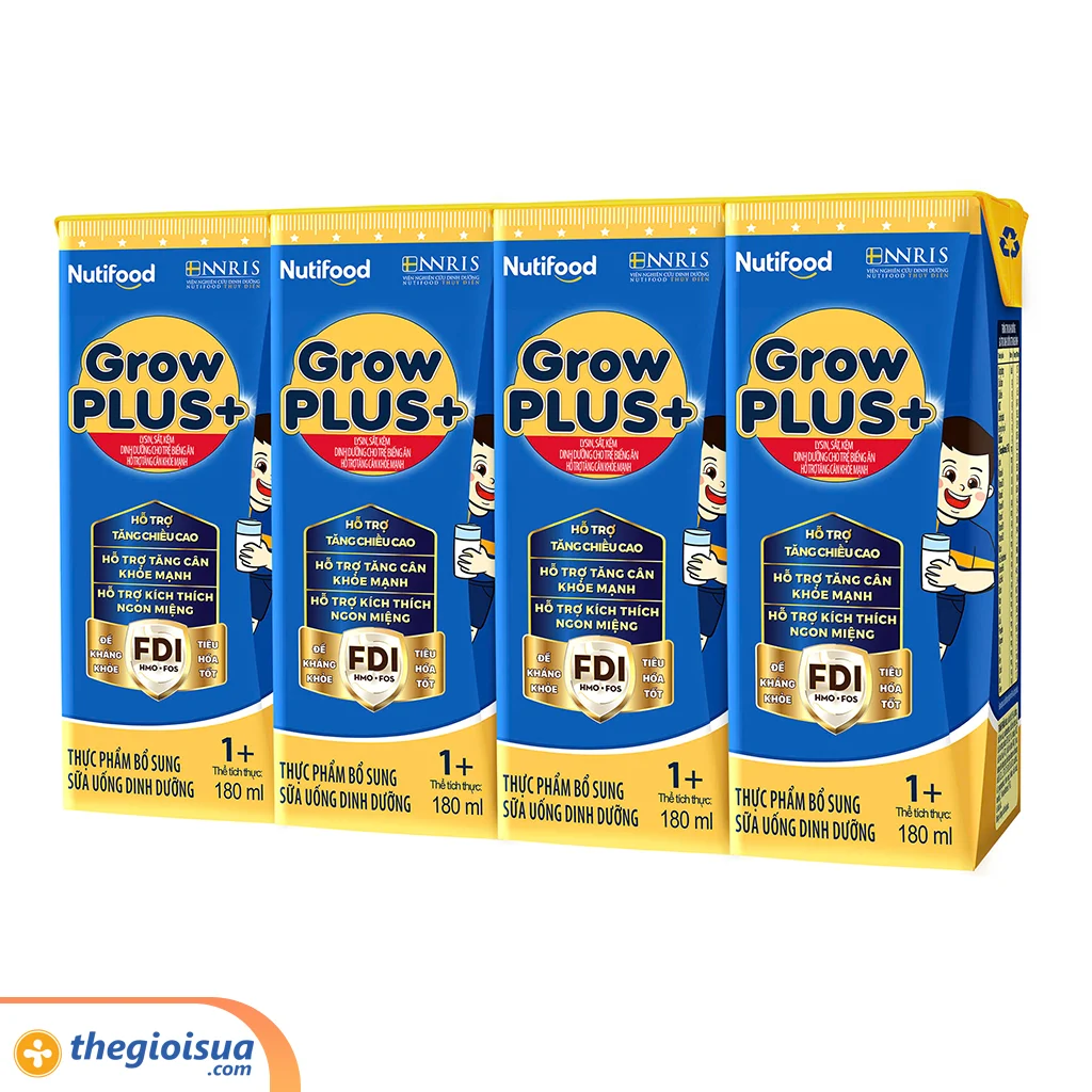 Sữa uống Grow PLUS+ xanh 180ml (từ 1 tuổi)
