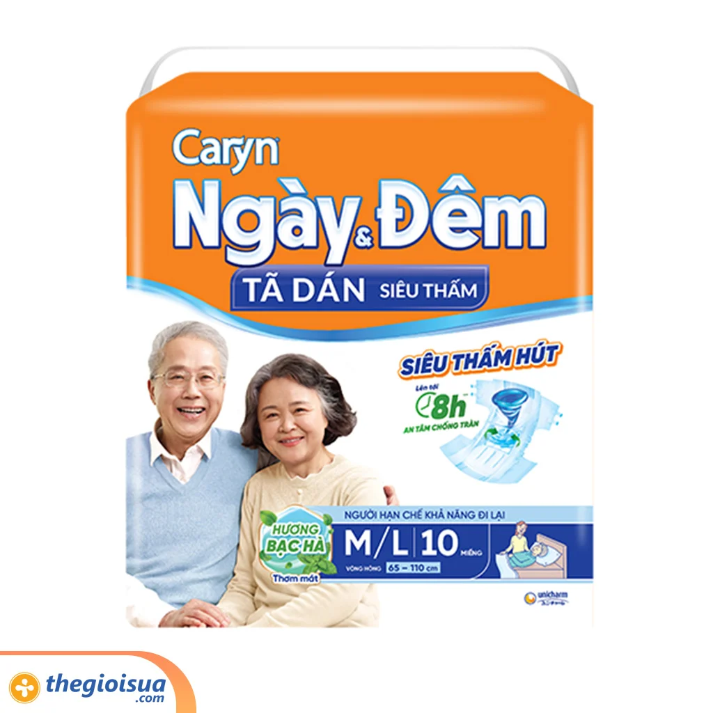 Tã dán Caryn ngày và đêm M/L 10