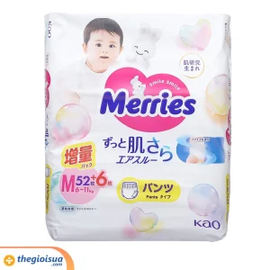 Tã quần Merries M52 +6