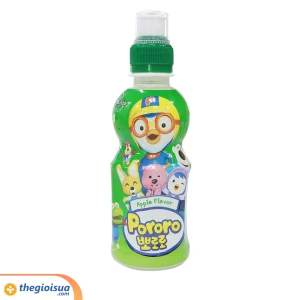 Nước uống Pororo hương vị táo chai 235ml, thùng 24 chai – cho bé trên 3 tuổi