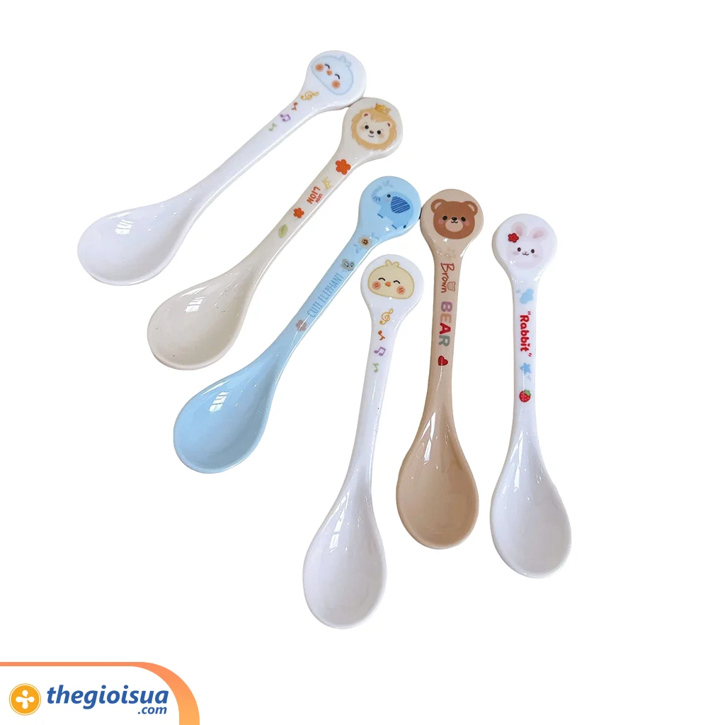 Thìa ăn cho bé bằng nhựa melamin Honper HP-2407, cán to (1 cái)