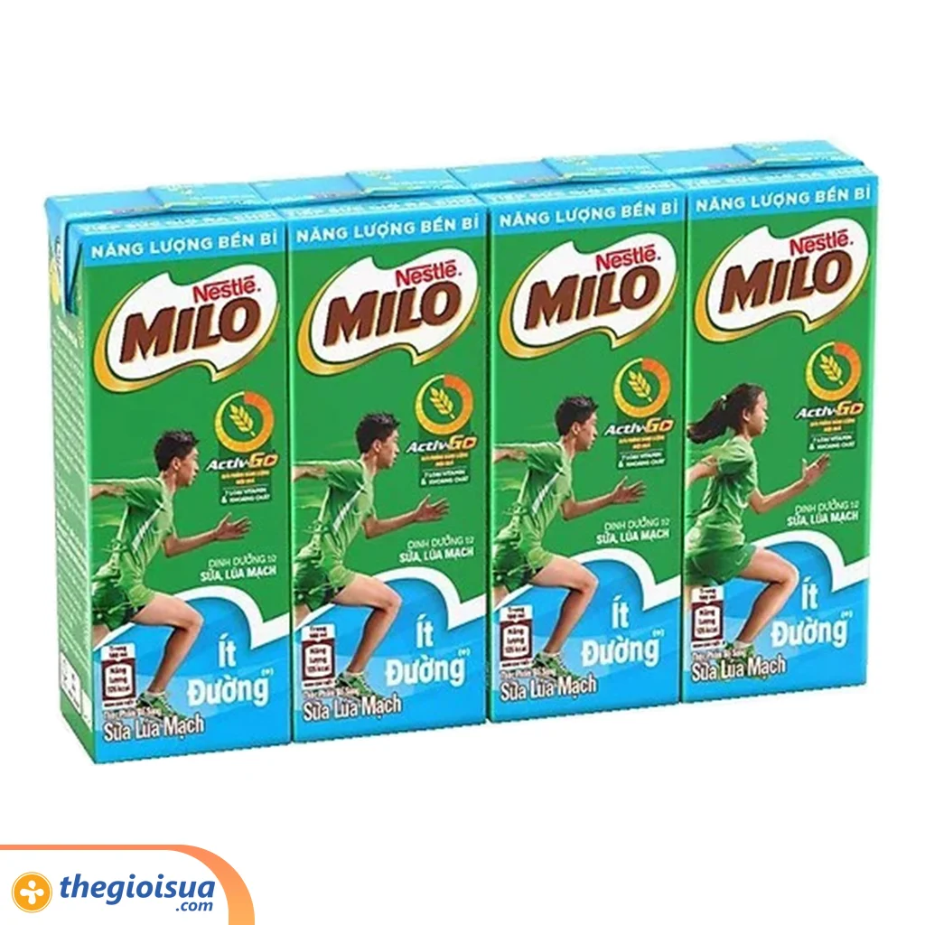 Thức uống lúa mạch Nestle Milo ít đường 180ml