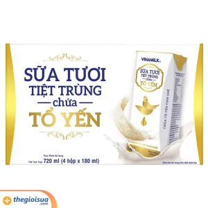 Sữa tươi tiệt trùng chứa tổ yến Vinamilk 4x180ml