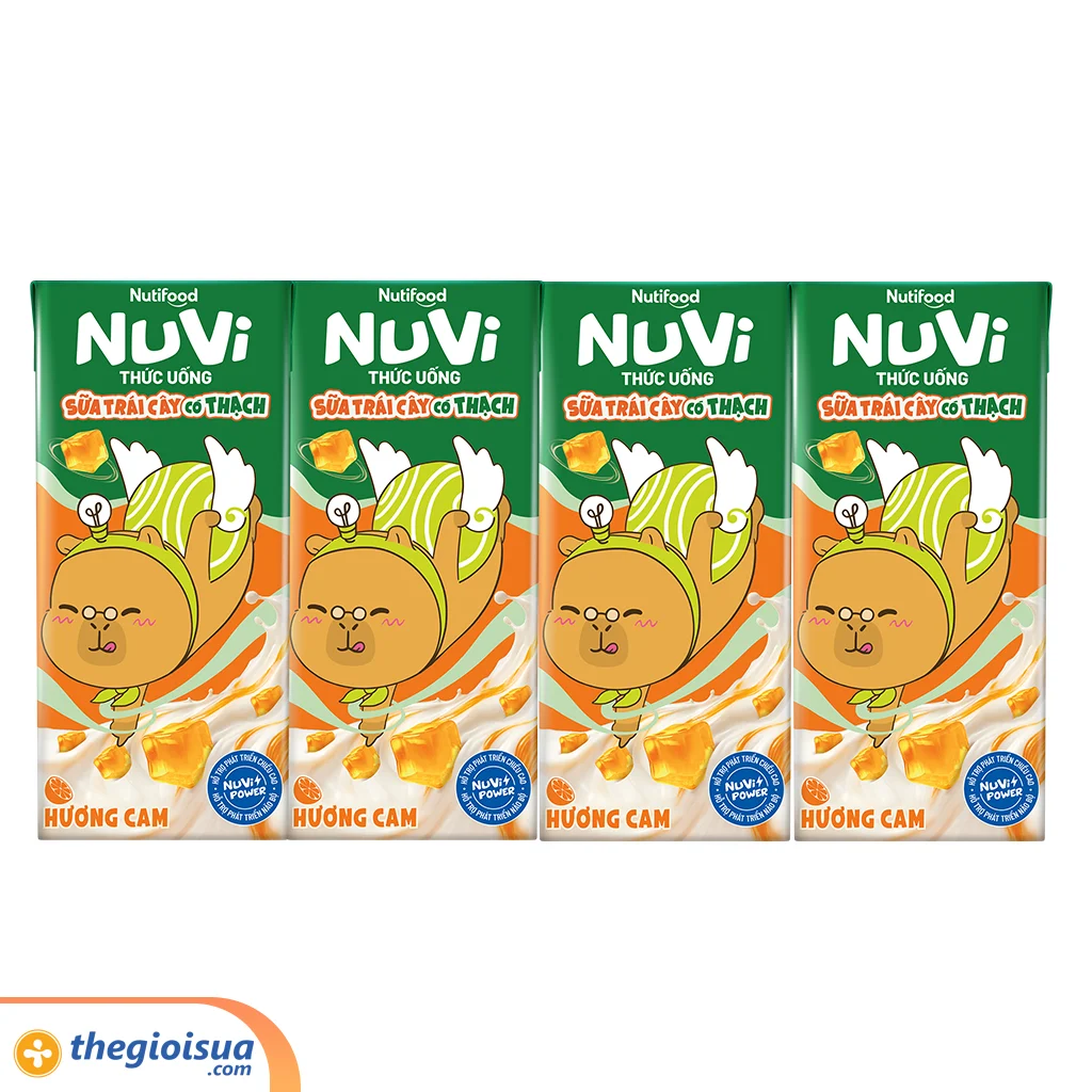Sữa uống NuVi có thạch hương cam hộp 170ml