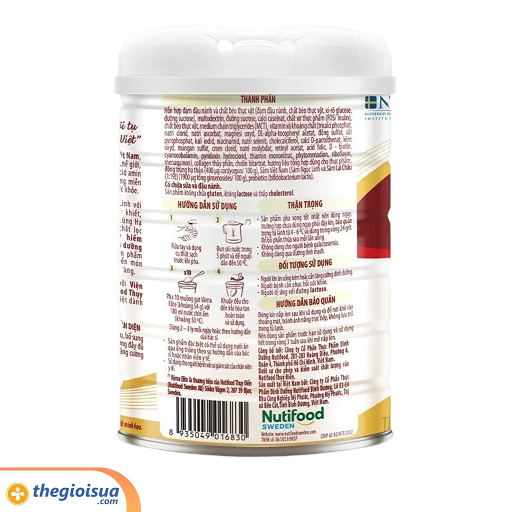 Thực phẩm dinh dưỡng y học Varna Elite lon 400g