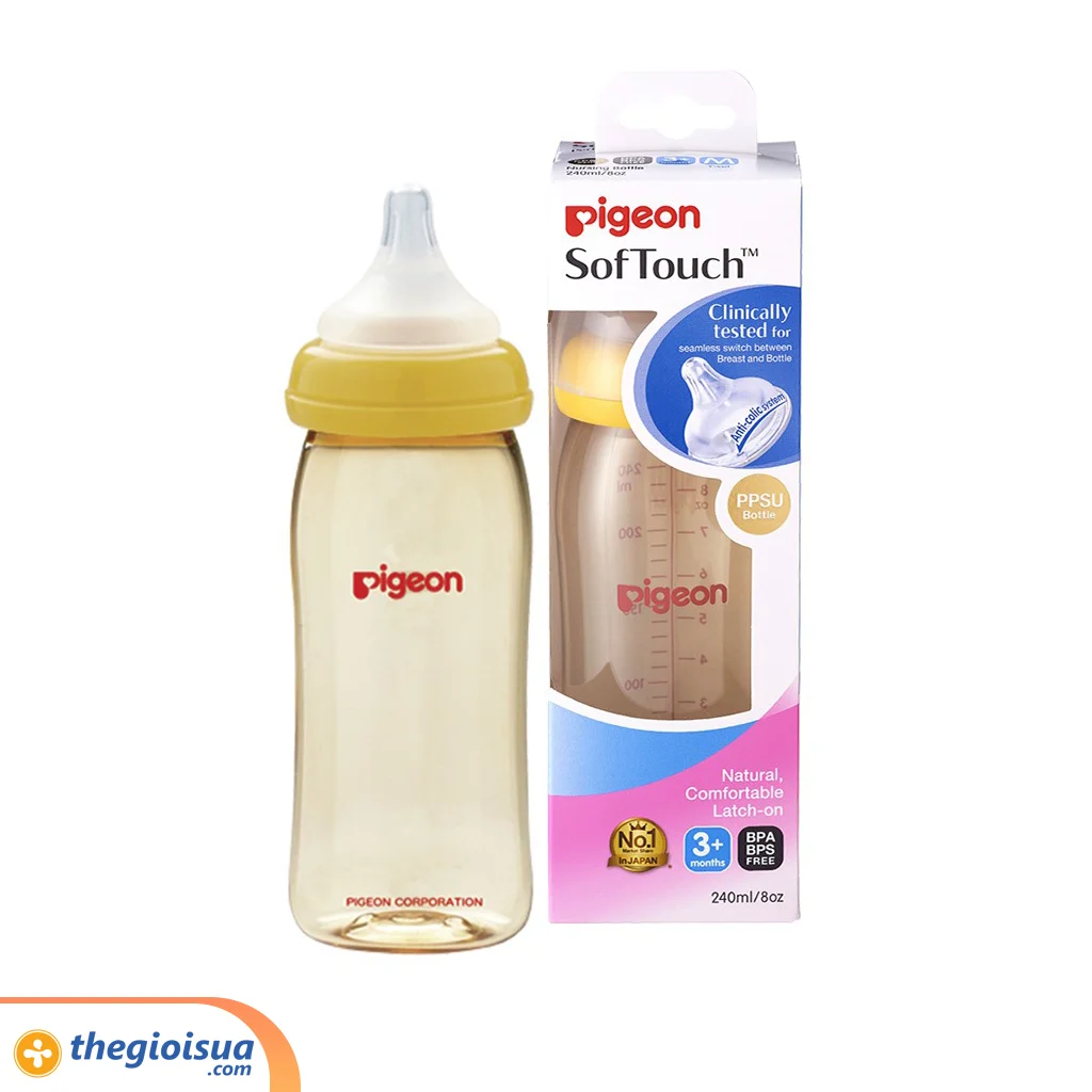 Bình sữa Pigeon PPSU Plus 240ml Nhật