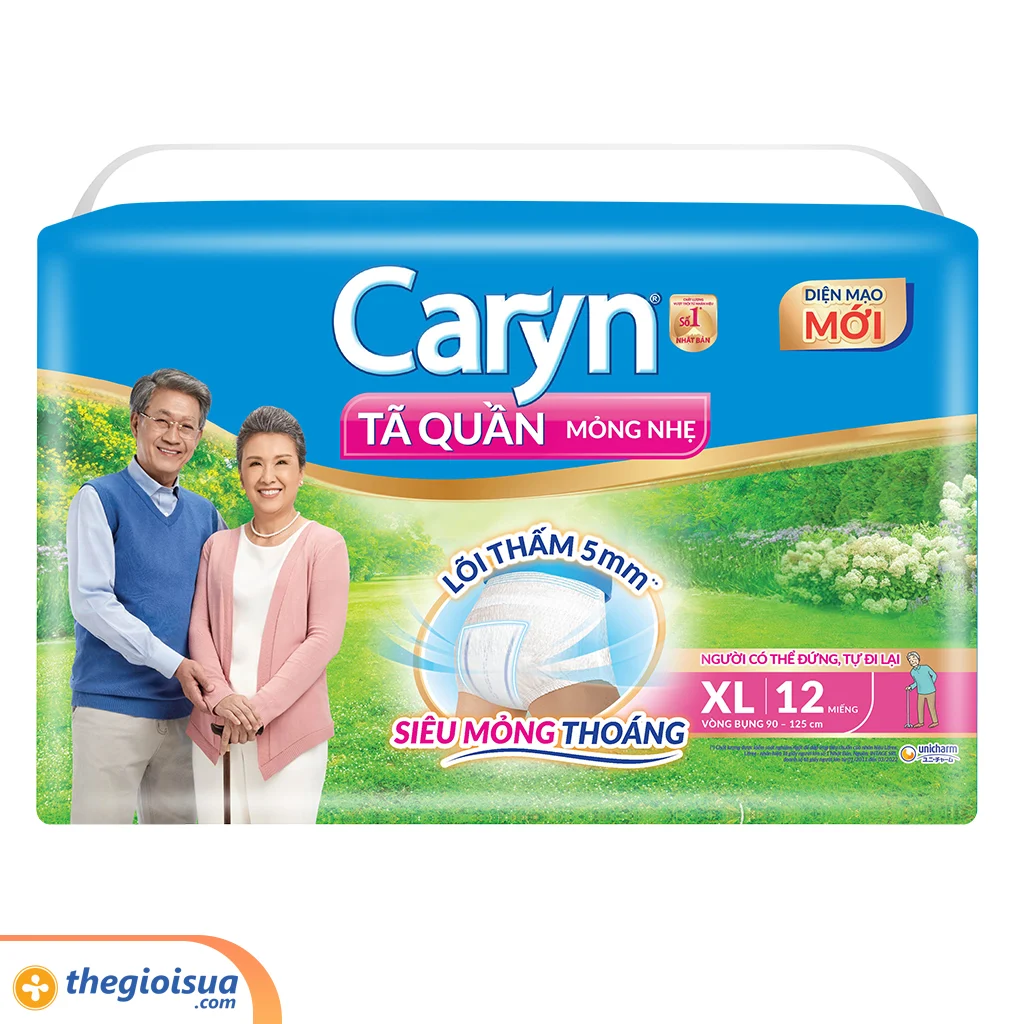 Tã Quần Caryn Mỏng Nhẹ XL12