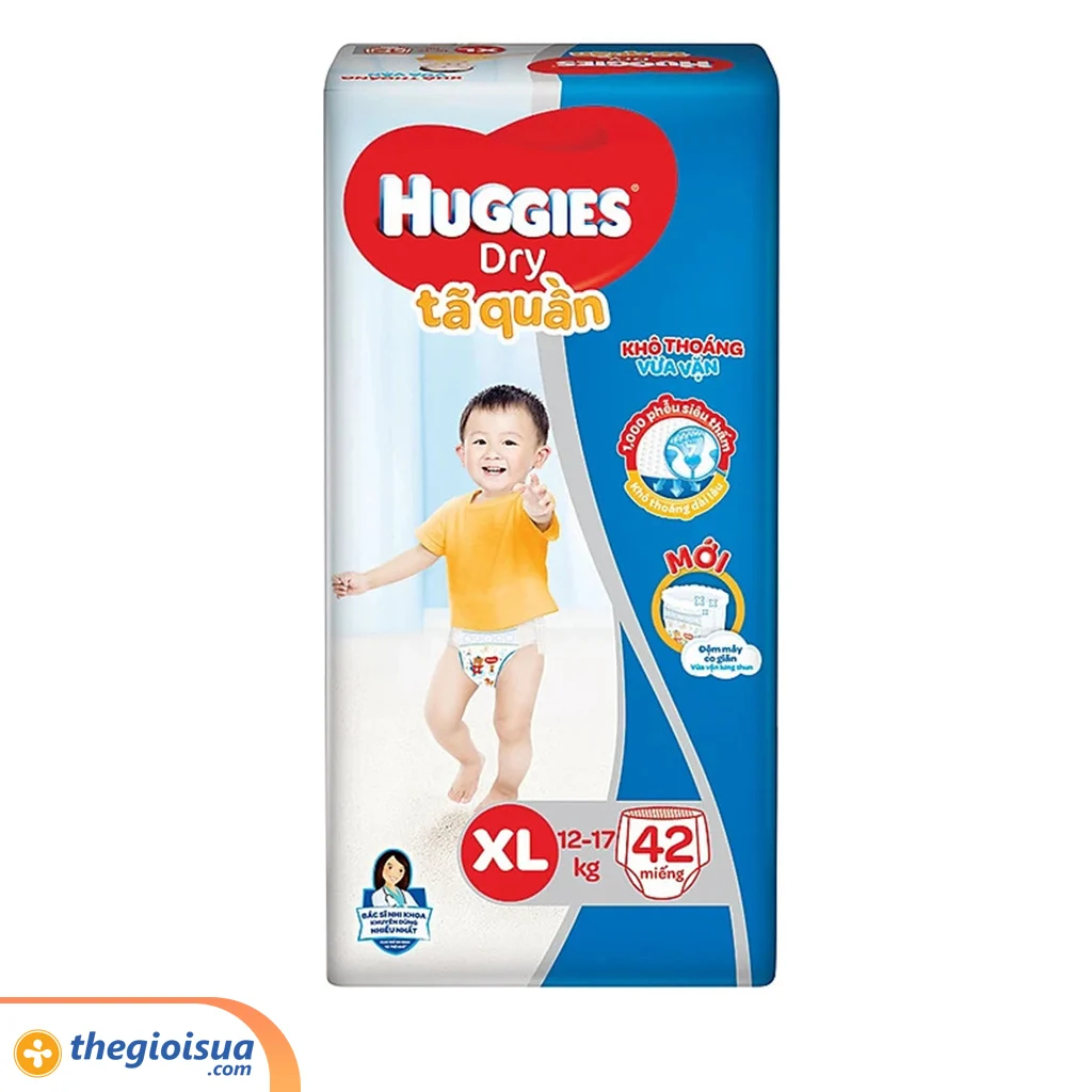Tã quần Huggies Dry size XL 42 miếng