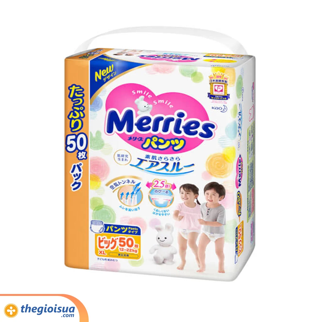 Tã quần Merries size XL 50 miếng