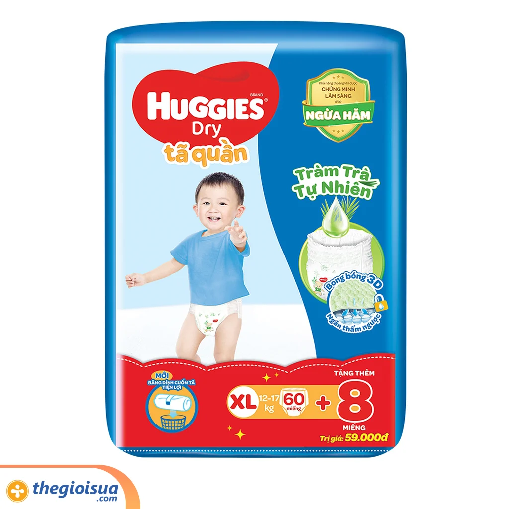 Tã quần Huggies Dry XL60