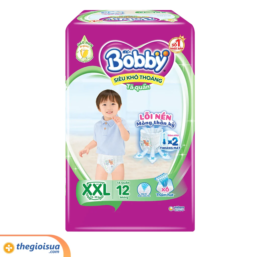 Tã quần Bobby size XXL 12 miếng