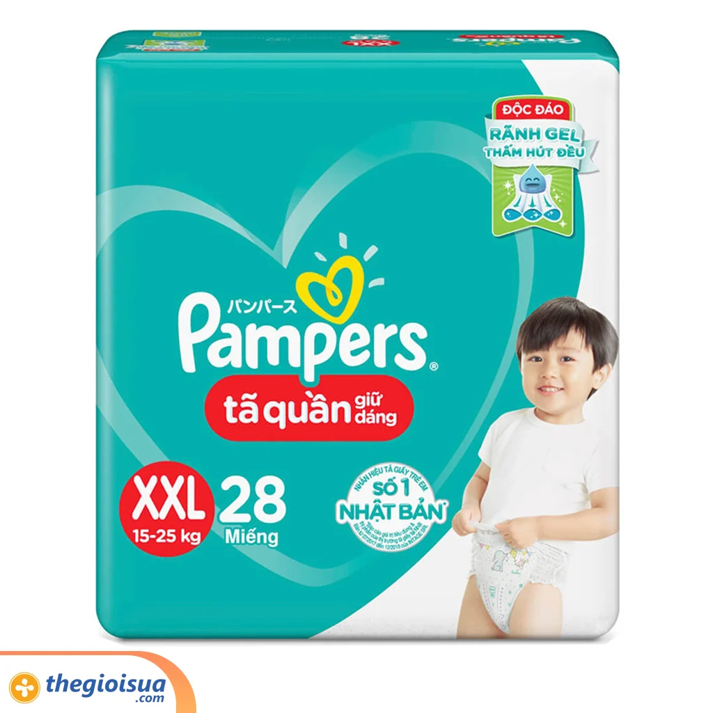 Pampers Tã quần size XXL 28 miếng