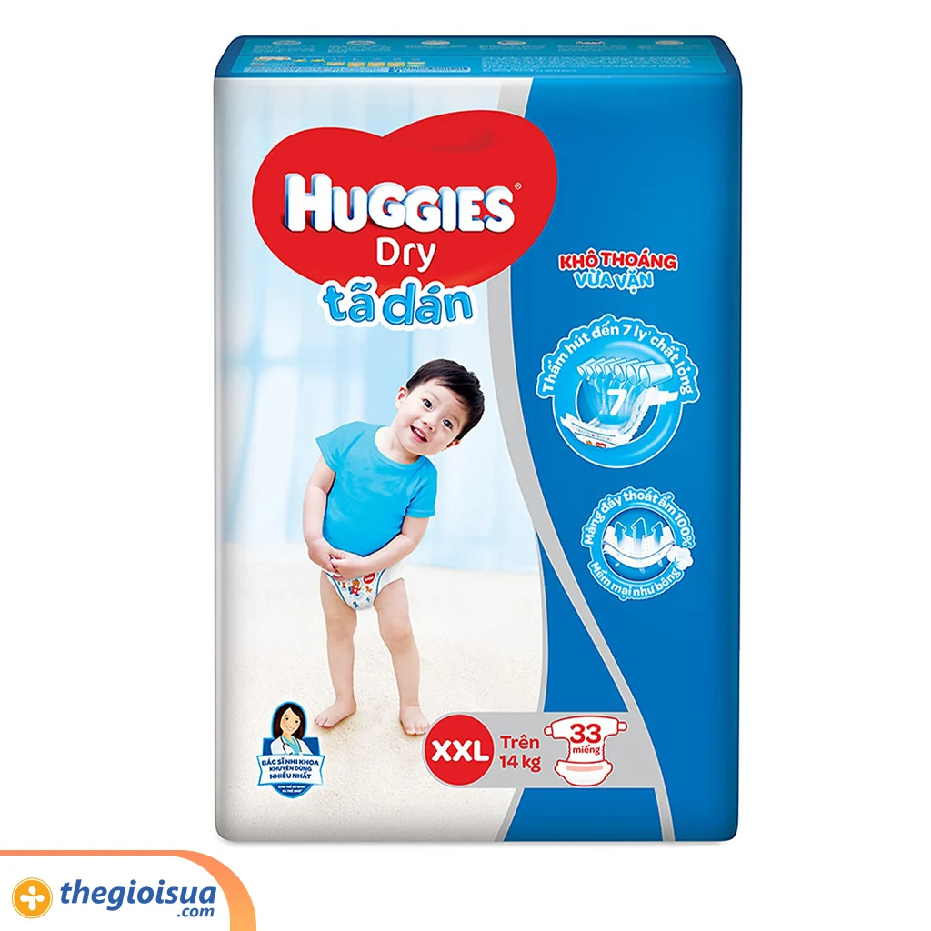 Tã dán Huggies Dry XXL33