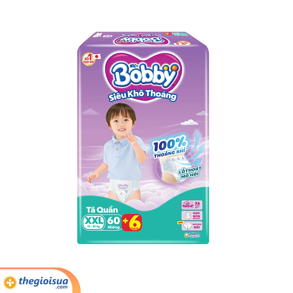 Tã quần Bobby SKT XXL60 – Kẹp KM