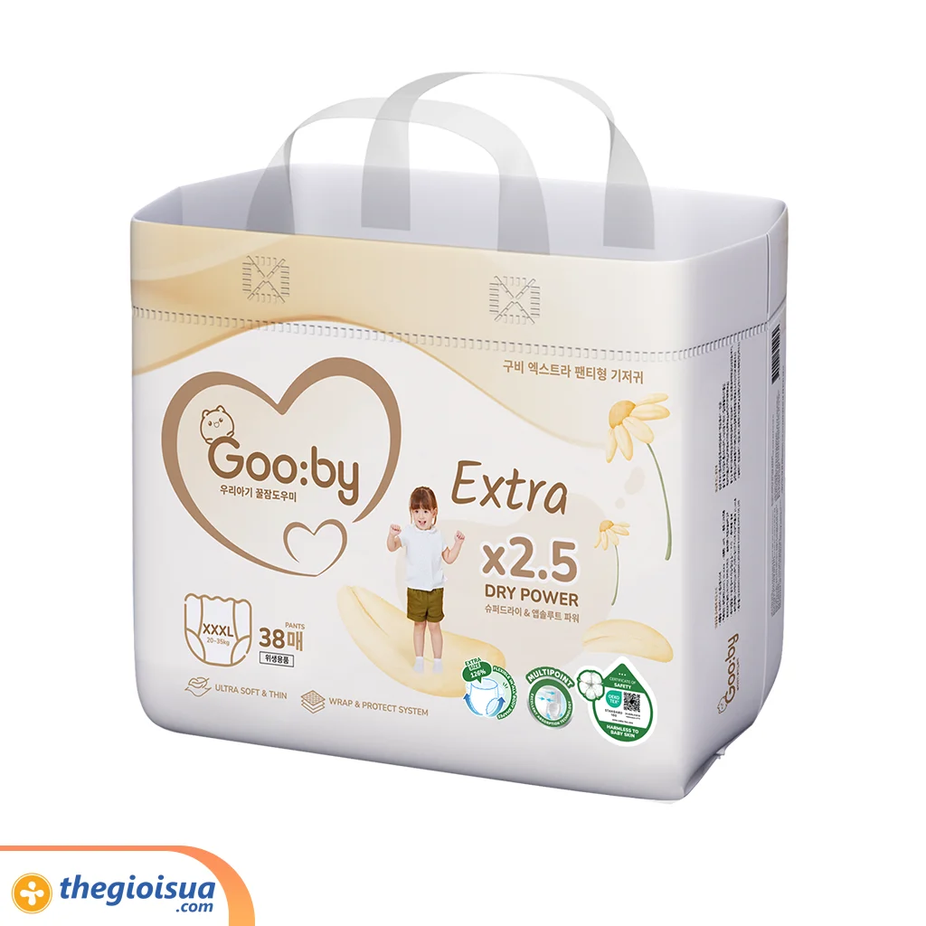 Bỉm quần Gooby Extra size XXXL 38 miếng (cho bé 20 – 35kg)