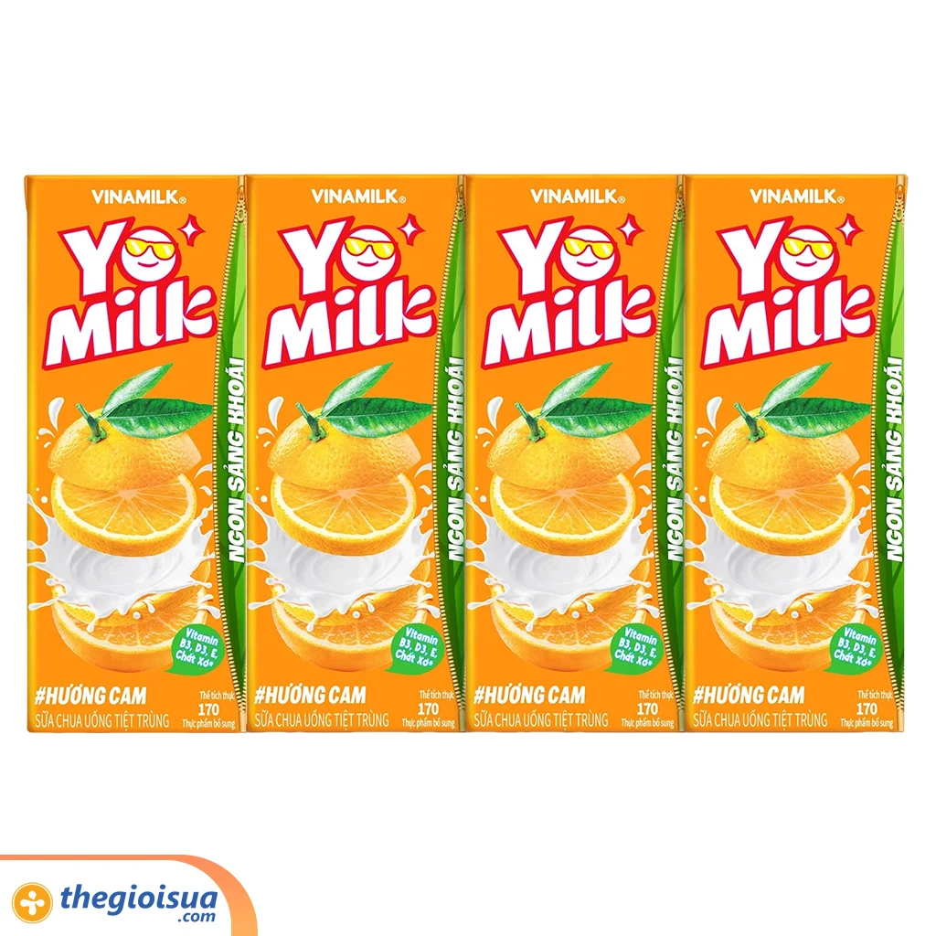 Sữa chua uống Vinamilk hương cam Yomilk 170ml