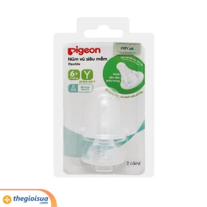 Núm ty Pigeon Silicone siêu mềm Y (Vỉ 2 cái) – giá 1 cái