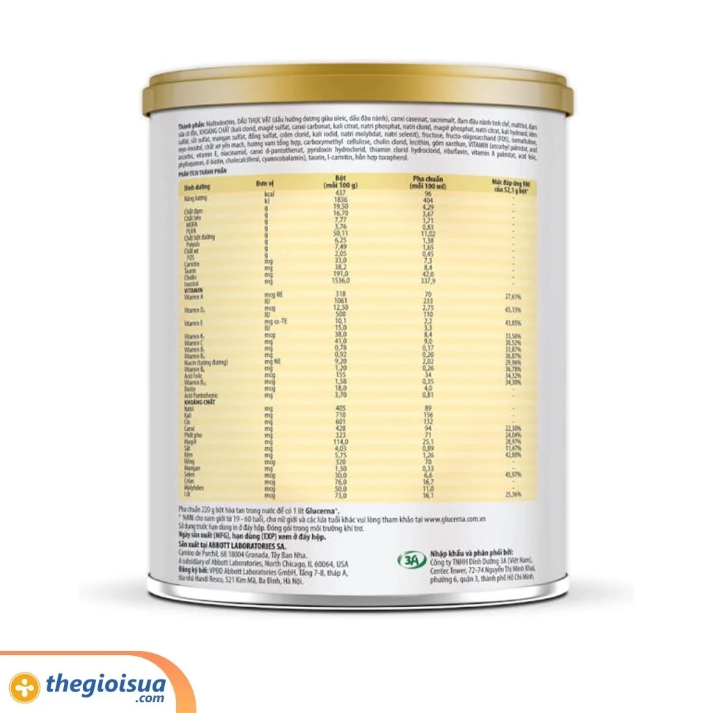 Abbott Glucerna hương Vani 380g