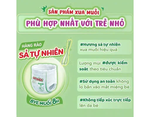 Tã Bobby quần Antimos xua muỗi M52