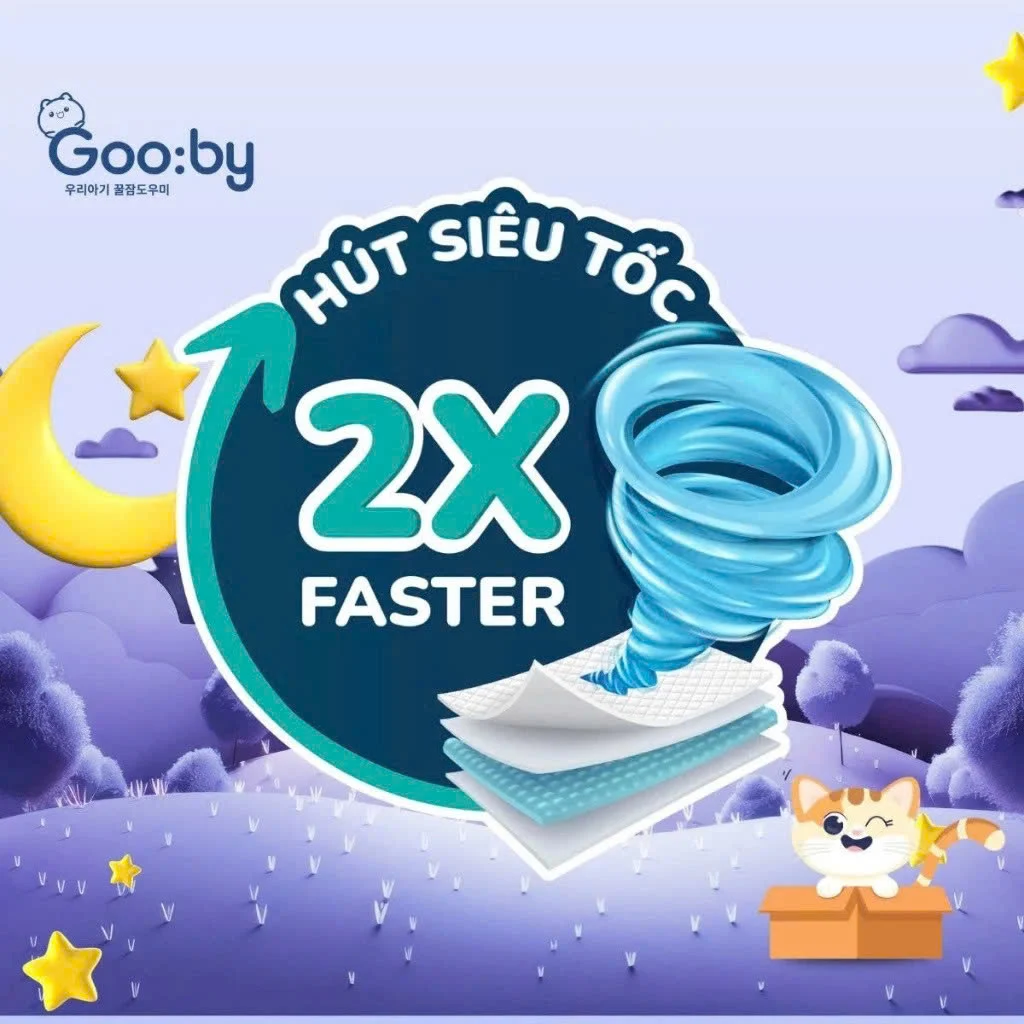 Bỉm quần Goo:by Premium size M 34 miếng (cho bé 6 – 11kg)