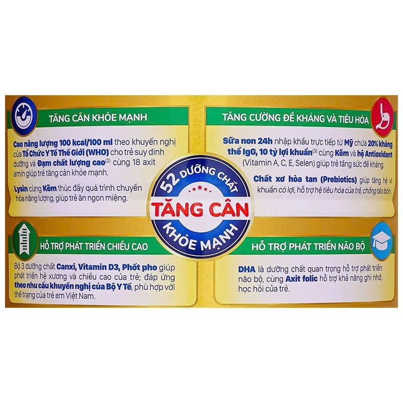 Sữa bột Nutricare colos 24H grow plus 1+ 850g (Từ 1-2 tuổi)