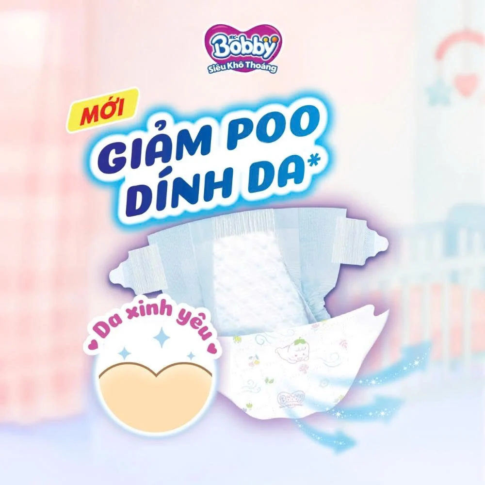 Tã dán Bobby Siêu Thấm – Khô Thoáng size S80 (4-8kg)