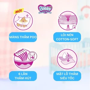 Tã dán Bobby Siêu Thấm – Khô Thoáng Size XS38 (Dưới 5kg)